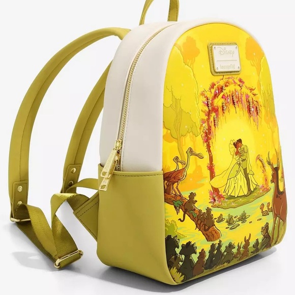 NWT 🐸 Loungefly Disney The Princess and the Frog Kiss Scene Backpack - Picture 6 of 8